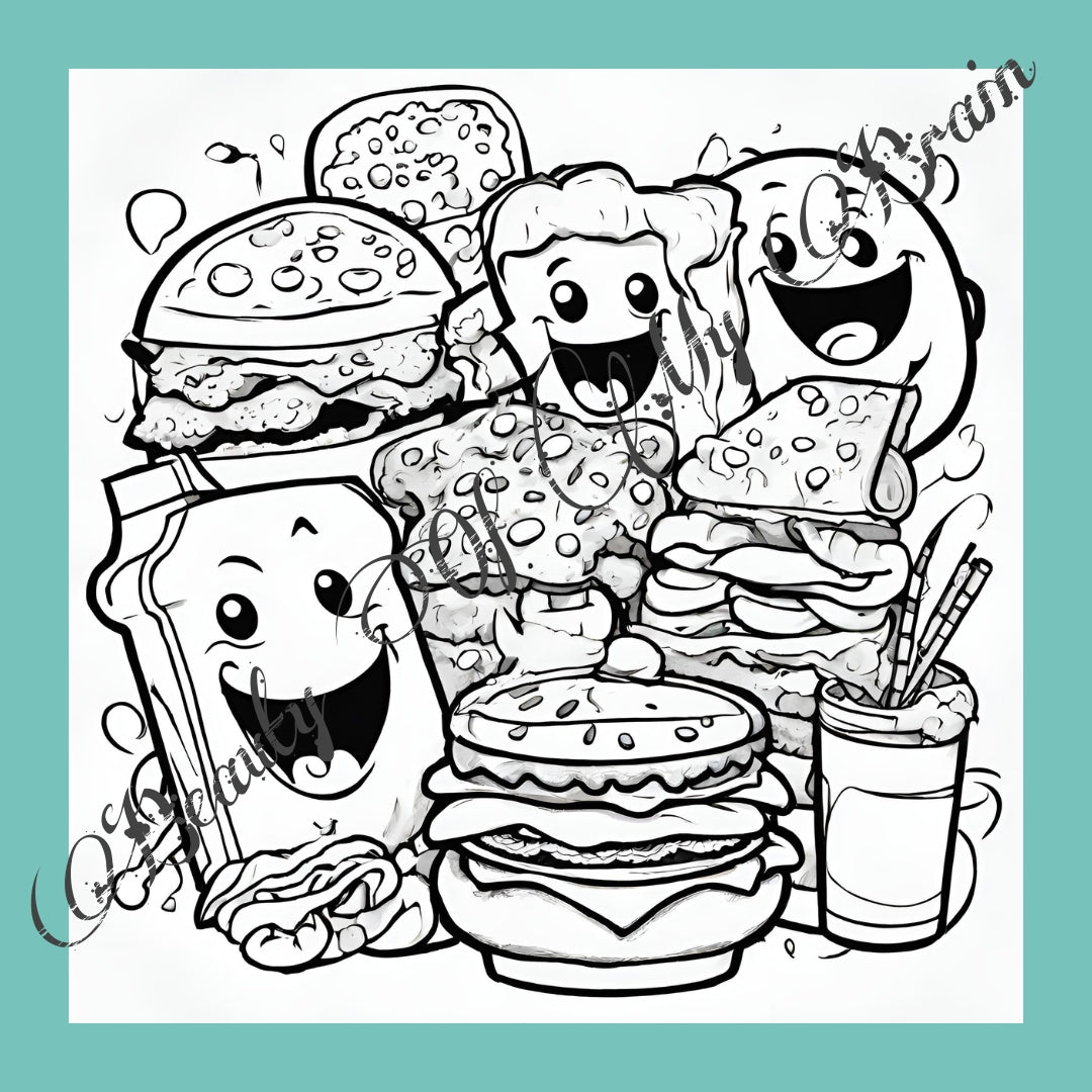 "Yummy For Your Tummy" Coloring Book