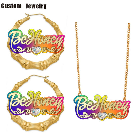 Custom Necklace & Earrings GIft Set